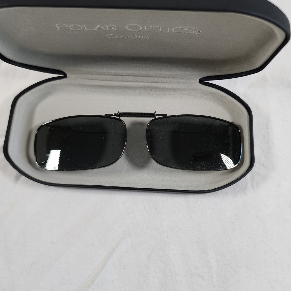 Polar Optics Clip On Black Sunglasses